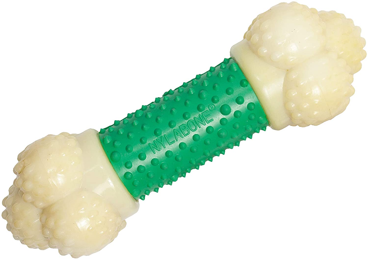 Nylabone Extreme Tough Double Action Dog Chew Toy Bone, Cleans Teeth, Bacon Flavour, Medium, for Dogs Up to 16 kg - Image 3