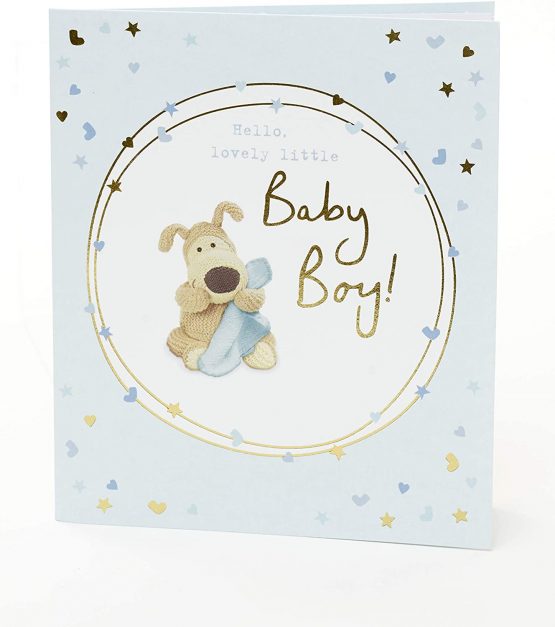 Baby Boy Congratulations Card - New Baby Card - Sweet Boofle Design - Image 3