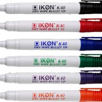 Hainenko Value Bullet Tip Dry Wipe Marker - Assorted Colour (Pack of 10)