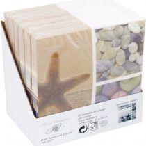 Générique Generic 577 "Après Midi à la Mer [Afternoon by the Sea] Paper Towel Stand, Six Packs of 20 Serviettes, 33 x 33 cm, Multicoloured