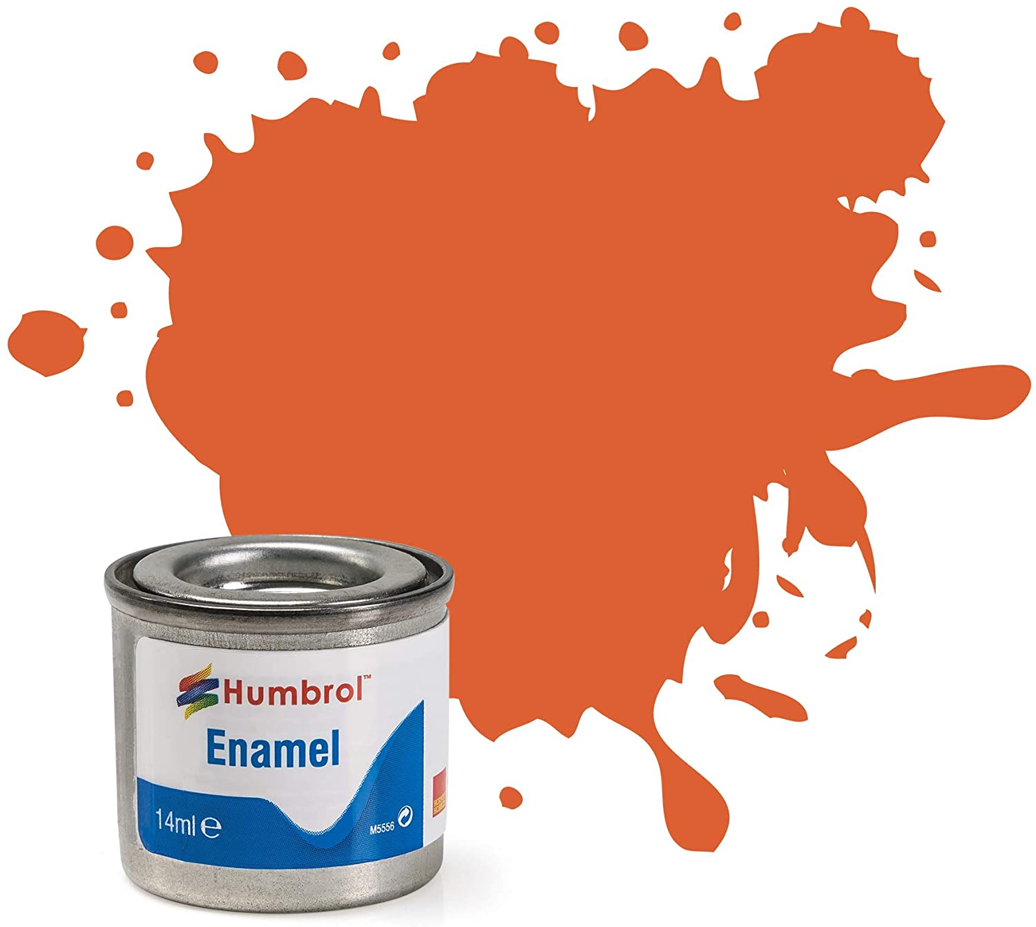 Humbrol Enamel Paint 14ML No 82 Orange Lining - Matt, 14 ml (Pack of 1)