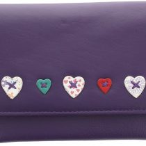 Mala Lucy Collection Ladies Leather Flap Over Purse 3186_30 RFID Blocking Purple