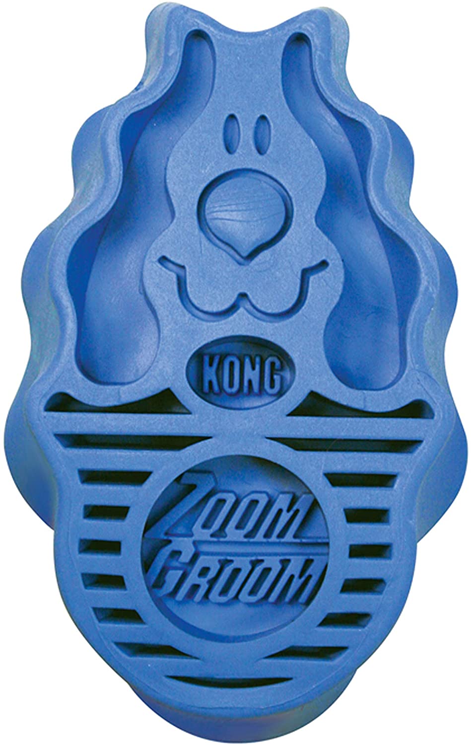 KONG - ZoomGroom - Dog Brush for Grooming and Shampooing - For Large Dogs (Blue)