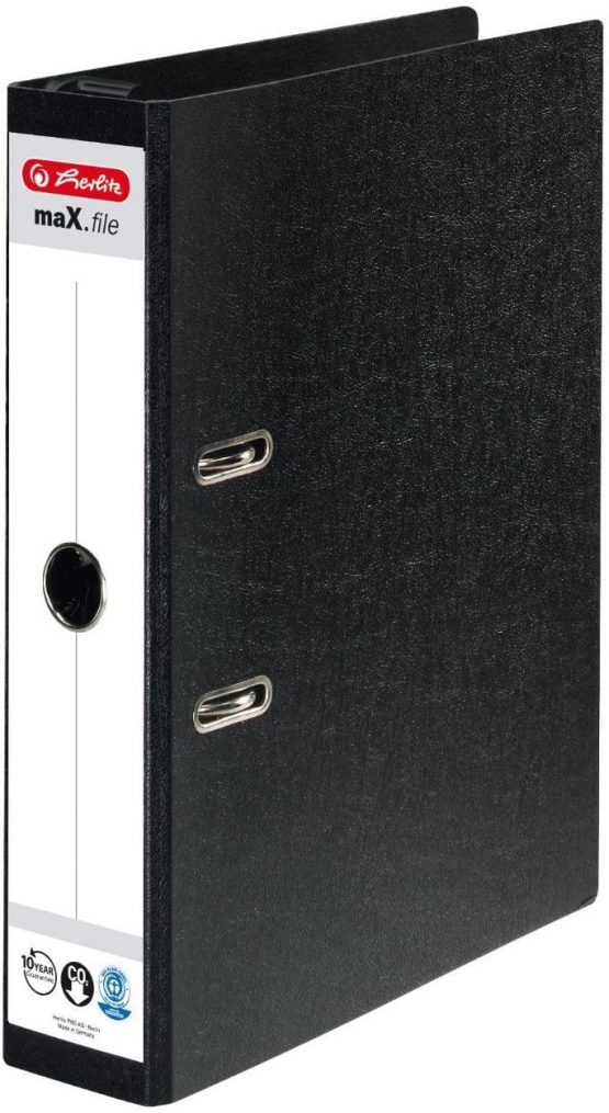 Herlitz max A4 7cm Suspension-Lever Arch File - Black