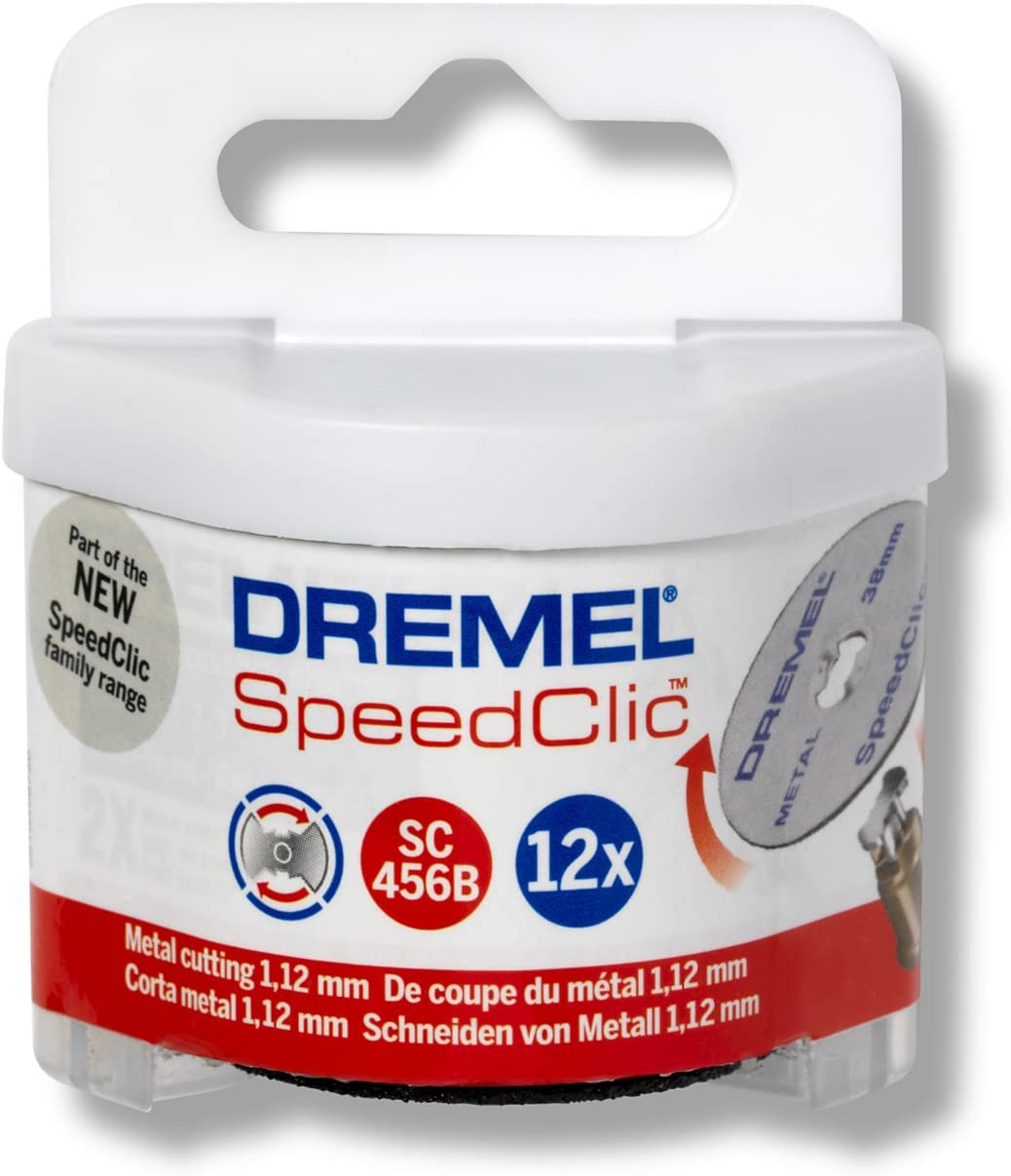 Dremel EZ SpeedClic SC456B Metal Cutting Wheel 12-pack, 12 Cutting Wheels with 38mm Cutting Diameter for Rotary Tools - Image 2