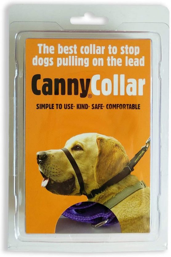 Canny Collar - The Collar For Dog Training And Walking, Simple And Effective Help With Dog Training And Helps To Stop Dogs From Pulling On The Lead, Head Collar For Dog Walking - Purple (Size 3)
