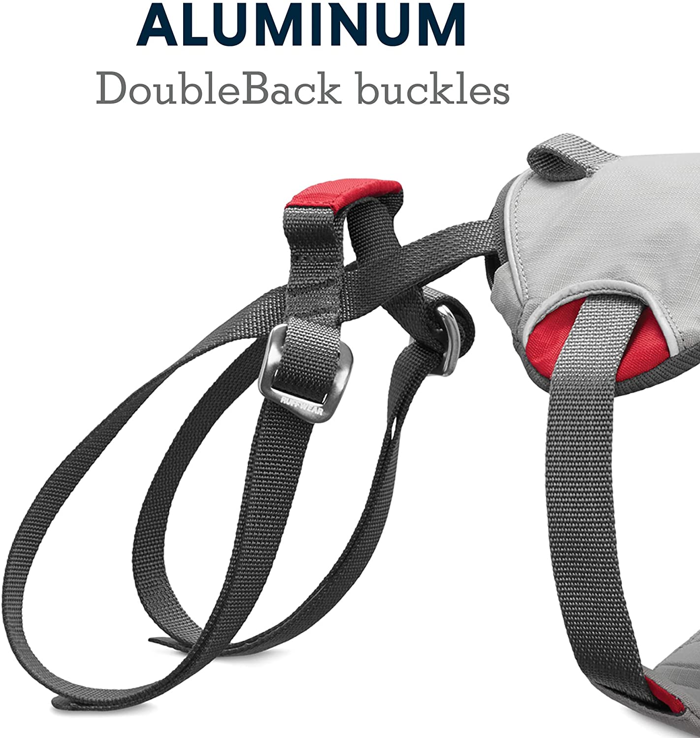 Ruffwear Climbing Harness for Dogs Very Small Breeds, Adjustable Fit, Size: X-Small, Cloudburst Grey, Doubleback Harness - Image 3