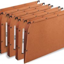 Elba for 100330476 Ultimate AZV Suspension Files or 50 mm A4 Plastic Lever Arch File – Card Vertical Label Pack of 25, Orange