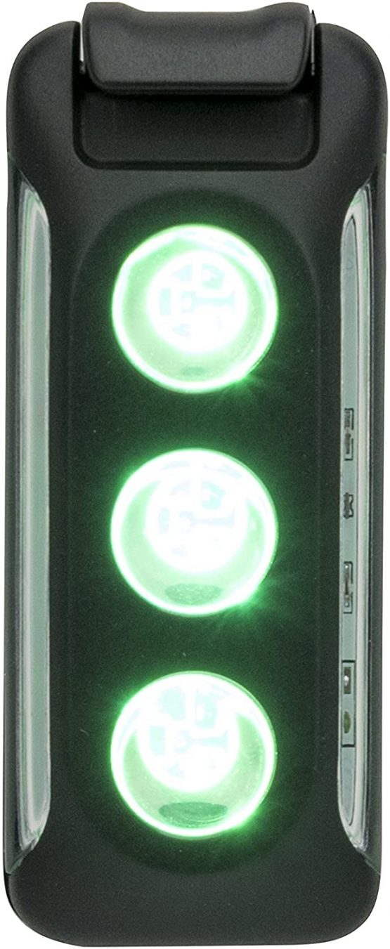 Nathan LUX Running/Bike Strobe Light LED Clip-on. USB Rechargeable Safety Gear. Night Run. Winter/Dark/Hiking, Walking.