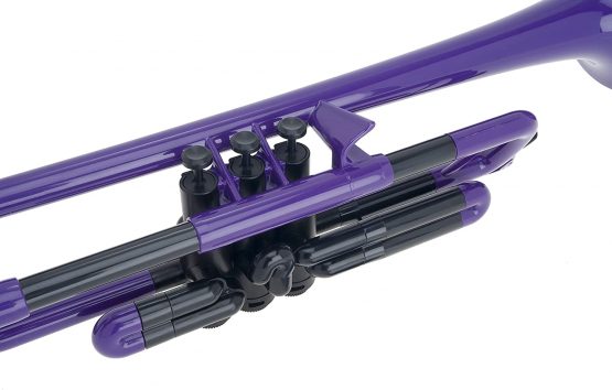 pTrumpet Plastic Trumpet with 3C and 5C Mouthpiece and Carry Bag - Bb Student - Purple - Image 3