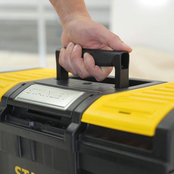STANLEY DIY Toolbox, 1 Touch Latch, 2 Lid Organisers for Small Parts, 19 Inch, 1-79-217 - Image 3