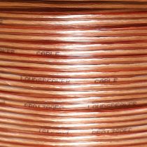 iStrand Premium 18 AWG 2 x 69 Strand Oxygen Free Copper/OFC Speaker Cable/Wire - Clear Transparent Outer Jacket with Red Polarity Marker – Outer Dimensions of Cable 5.6mm x 2.8mm (10m)