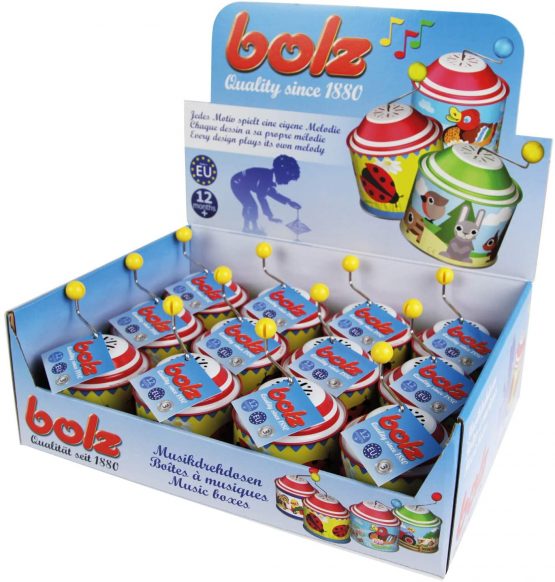 Lena 52762 x Toys Turning Handle Approx. 10.5 x 7.5 cm, with Melody The Spring, Musical tin, for Children Over 18 Months. Ladybird Motif, Colourful - Image 2