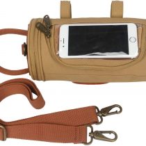 TOURBON Wasterproof Canvas Bike Panniers Bicycle Pouch Handlebar Bag - Khaki