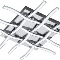 EGLO Lasana 1 LED Ceiling Light 6-Bulb Material: Steel, Plastic, Colour: Chrome, White
