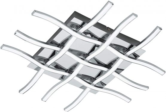 EGLO Lasana 1 LED Ceiling Light 6-Bulb Material: Steel, Plastic, Colour: Chrome, White