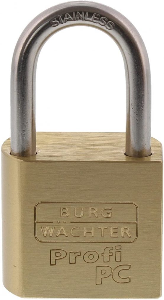 Burg-Guardian padlock carcass without brass cylinder, 1 piece, 116 pcs 50 stainless steel