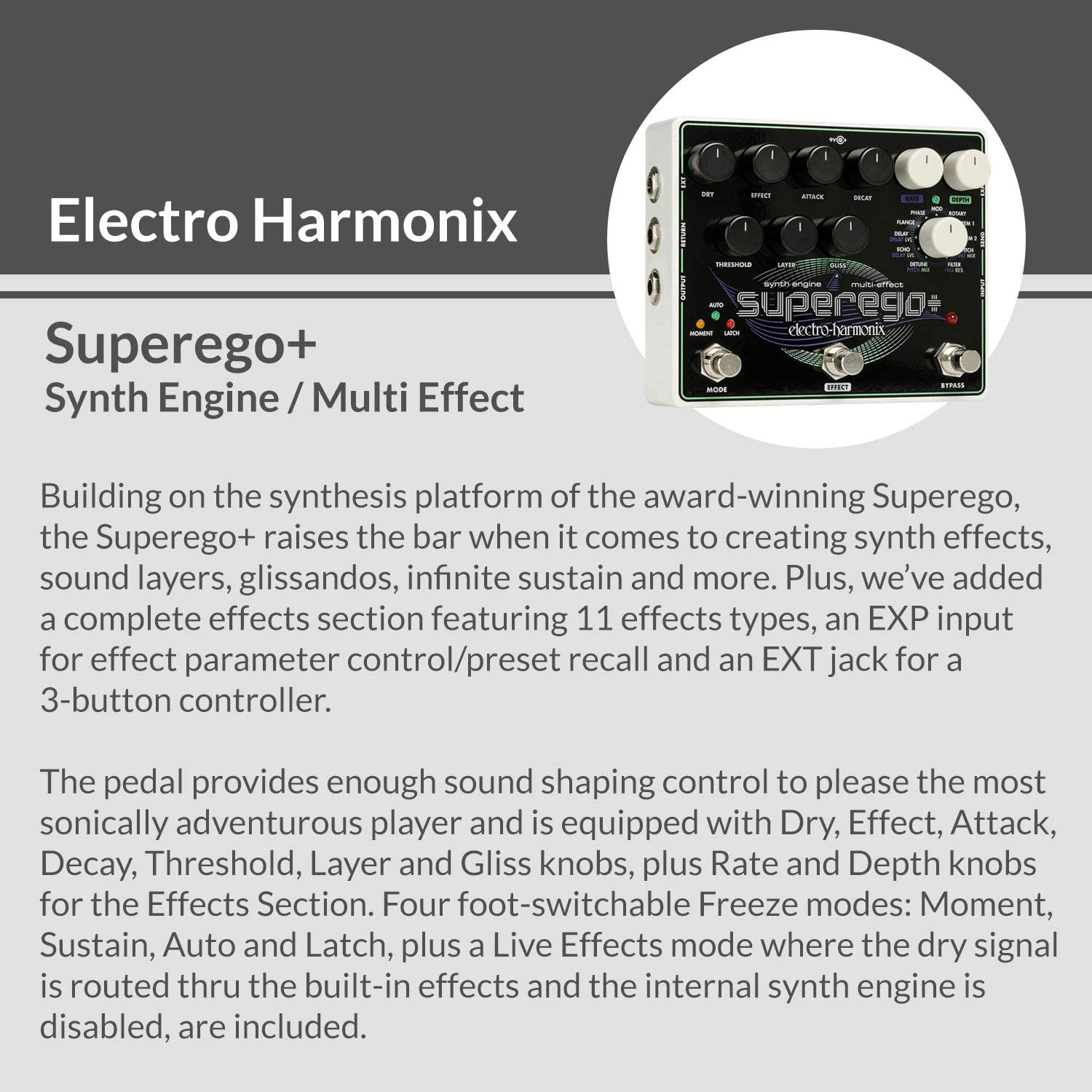 Effect for Guitars - Electro Harmonix Superego+ - Image 2