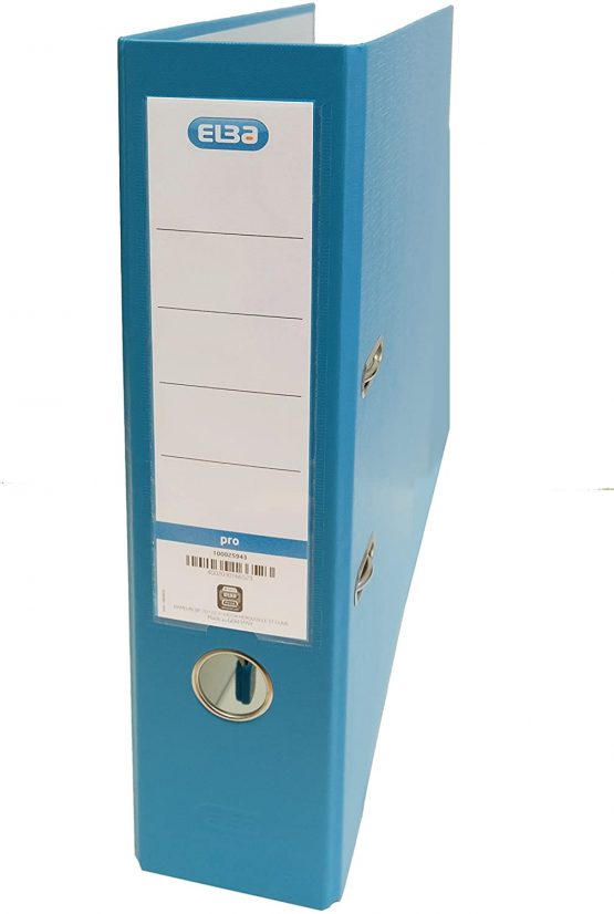 Elba Rado Top Lever Covered in Polypropylene/Paper, fº, L80 mm, Turquoise