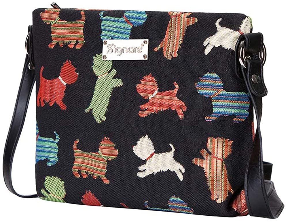 Signare Tapestry Crossbody Bag Small Shoulder Bag for Women with Dog ...