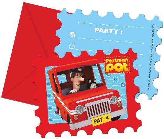 Unique Party 72343 - Postman Pat Party Invitations, Pack of 6
