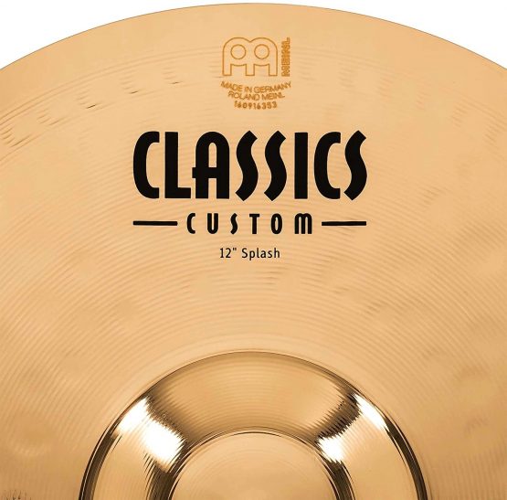 Meinl Classics Custom Brilliant 12 inch (30,48cm) Splash cymbal for Drum Set – B10 Bronze, Brilliant Finish, Made in Germany (CC12S-B) - Image 4