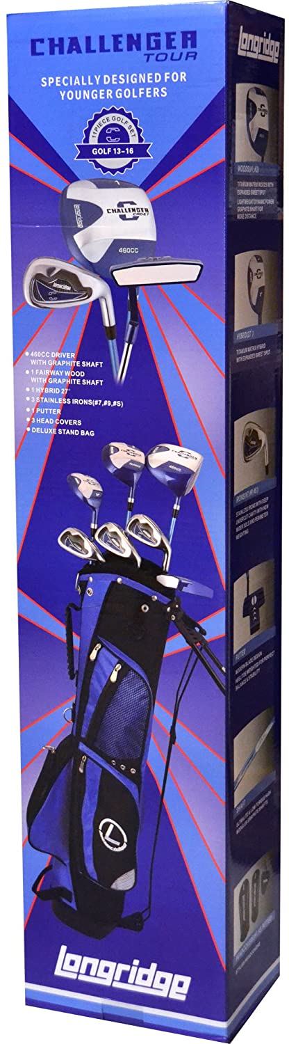 Longridge Junior Challenger Cadet Golf Sets Package, 13+ Years, black/navy, Iron (22 degrees, Cadet Flex) - Image 4