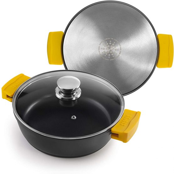 IBILI Round Dish with LID Evolution 36 cm, Cast Aluminium, Multi-Colour