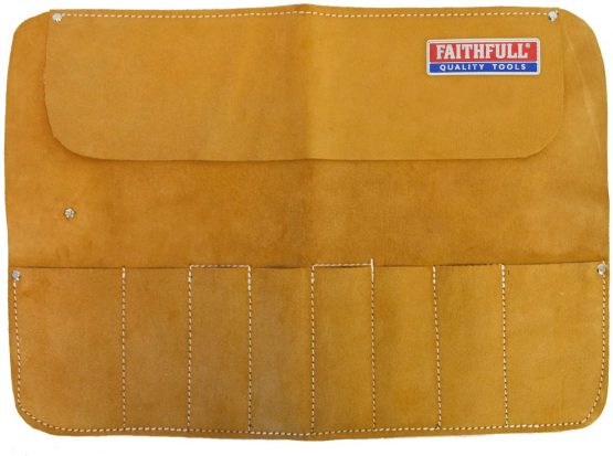 Faithfull Leather Chisel Roll - 8 Pocket