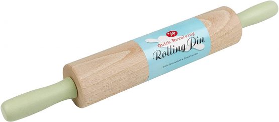 Tala FSC Certified Beechwood Revolving Rolling Pin Assorted Colours 44cm