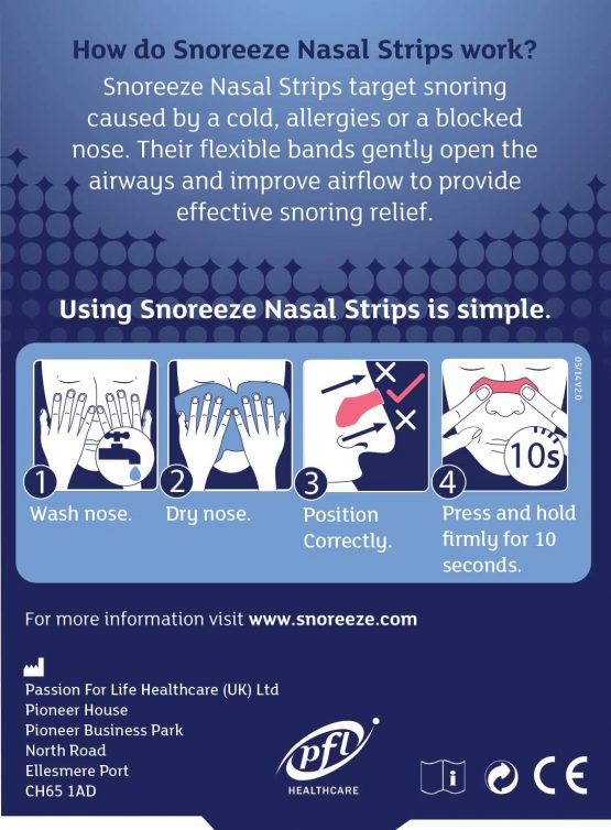 Snoreeze Nasal Strips Large Pack of 20