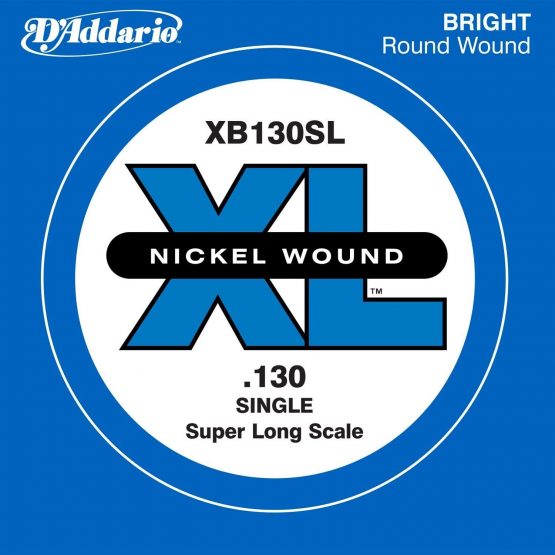 D'Addario .130 Nickel Wound Super Long Scale Single String for Bass Guitar