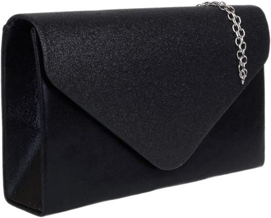 Girly HandBags Glitter Flap Shimmer Clutch Bag - Image 2