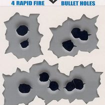 Rapid Fire Strafe Machine Gun Bullet Hole Splashproof Vinyl Car Helmet Stickers (.38 Calibre) Funny Joke