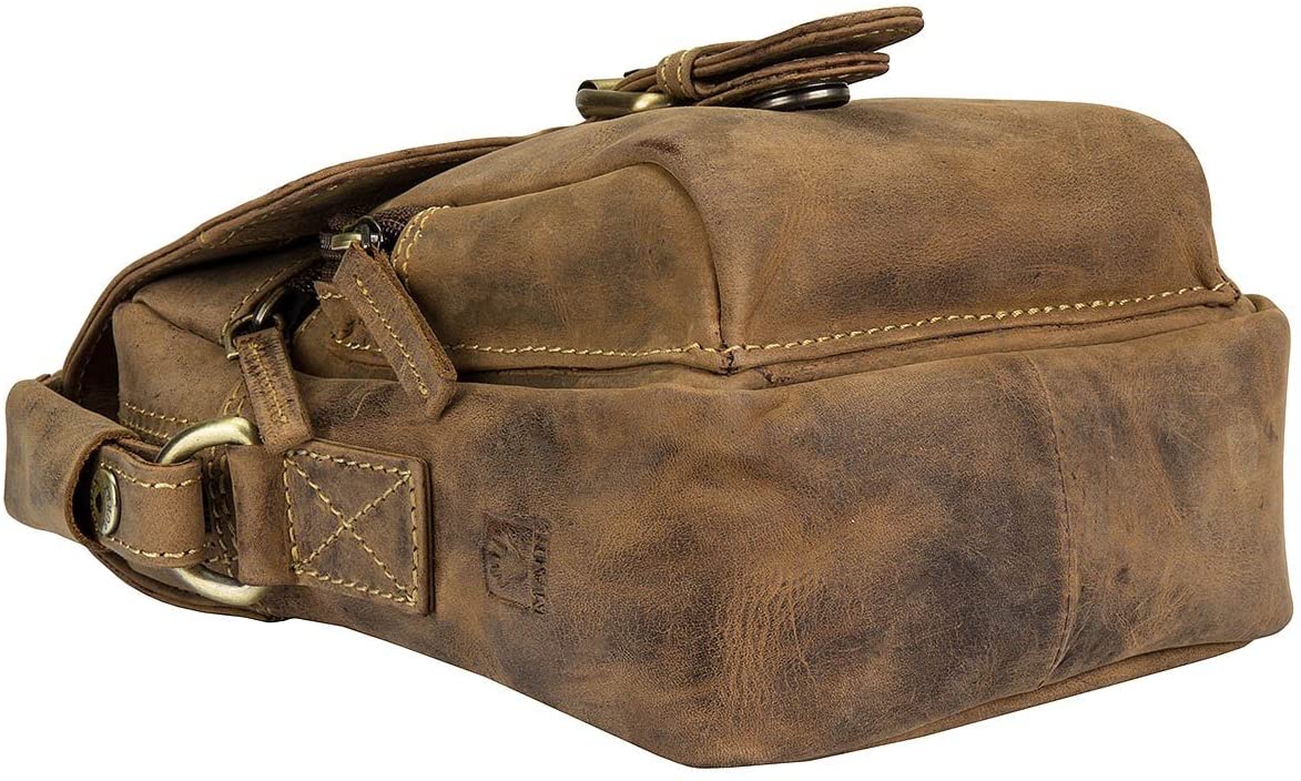 Greenburry Vintage shoulder bag leather 15 cm, Brown - Image 3