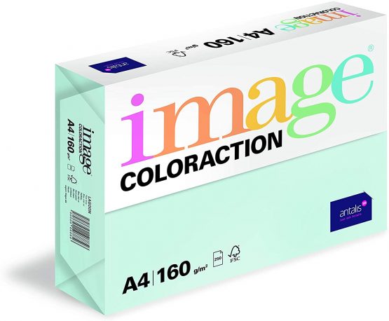 Image Coloraction Pale Blue (Lagoon) A4 210x297mm 160gm2/210mic fsc4 250sh/RM 5rm/BX