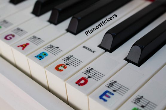 Keyboard or Piano Stickers 61 key set For Kids CLEAR, REMOVABLE. Learn to play THE FUN WAY PSMW61. 36 Stickers in a pack. - Image 4