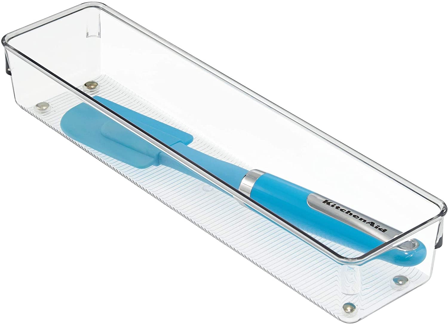 iDesign Drawer Organiser, Long and Slim Plastic Kitchen Drawer Insert ...