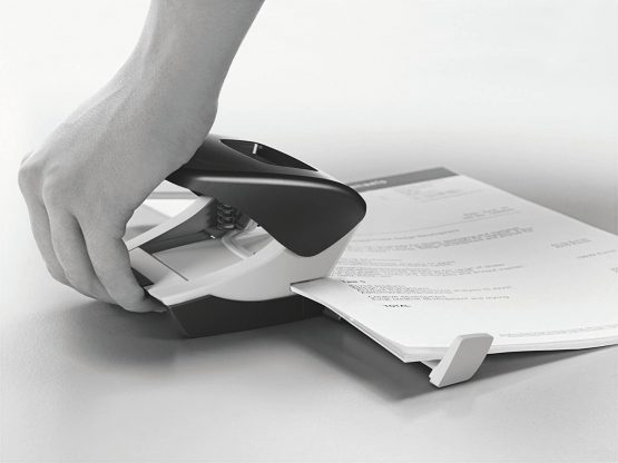 Leitz Hole Punch, 30 Sheets, Guide Bar with Format Markings, Metal, Style Range, 50060004 - Arctic White - Image 4