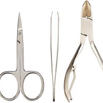 Friedrich|23 RV-Maniküretui mit Zange, 5-TLG, Leder, kirschrot Beauty Case, 12 cm, Red (Kirschrot)