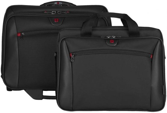 Wenger 600661 POTOMAC 17 Inch 2-Piece Business Wheeled Laptop Briefcase, Padded laptop compartment with Matching 15.4 Inch Laptop Case in Black {23 Litre} - Image 2