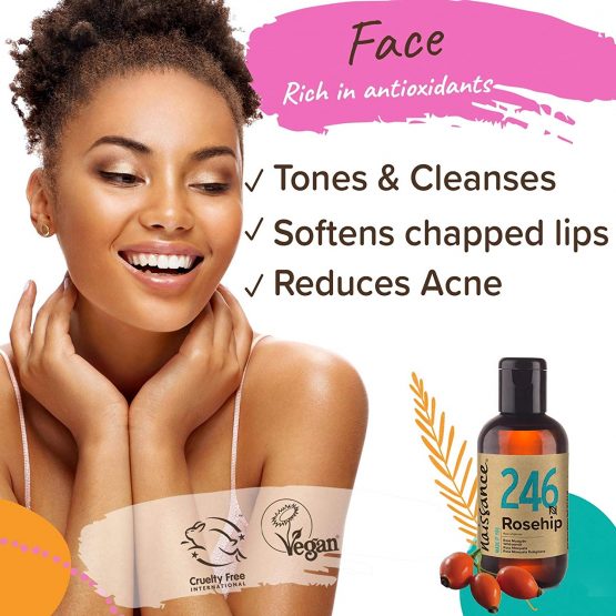 Naissance Rosehip Seed Oil (Rosa Rubiginosa) (no. 246) 100ml - Pure, Natural, Hydrating, Nourishing & Moisturising - Image 2