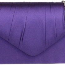 Girly HandBags Satin Pleated Clutch Bag