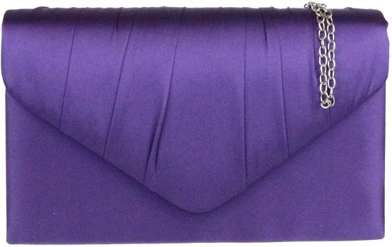 Girly HandBags Satin Pleated Clutch Bag