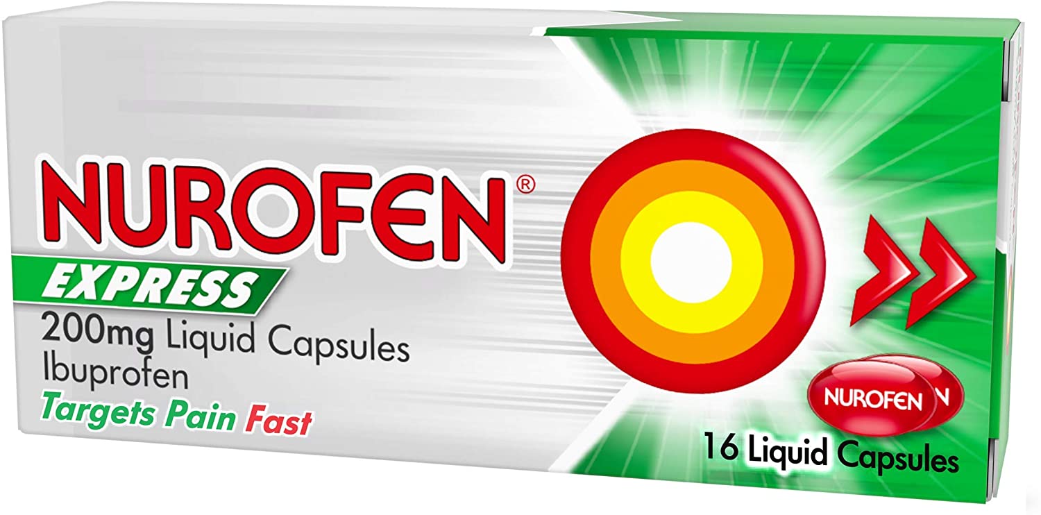 Nurofen Express Ibuprofen Liquid Capsules 200mg, 16 Count, Fast-Acting Relief for Period Pain Headaches, Migraines - Image 4