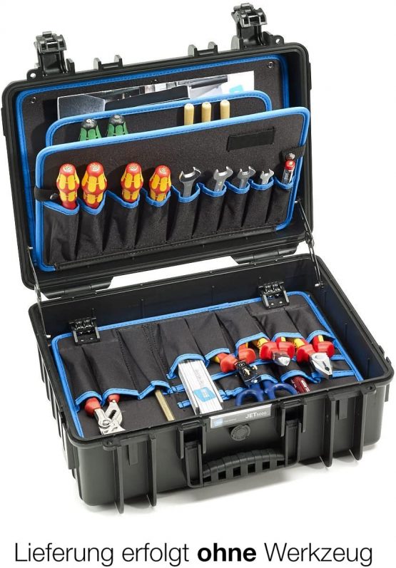 B&W JET 5000 tool case with tool pockets (PP case, volume 19.1 l, 41.6 x 28.7 x 16 cm inner) 117.17/P, tools not included