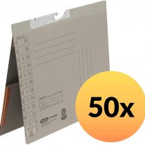 Elba 90433GR Suspension File Document Binder and Expanding Pocket Manila Card 320 GSM Pack of 50 Grey