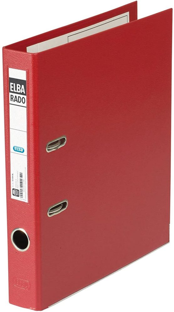 Elba “Rado Plast” Ring Binders A4 PVC A4, Narrow (1 Item) Schmal (1 Stück) red