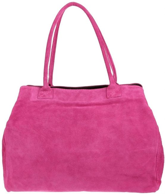 Girly Handbags Italian Suede Leather Expandable Shoulder Bag