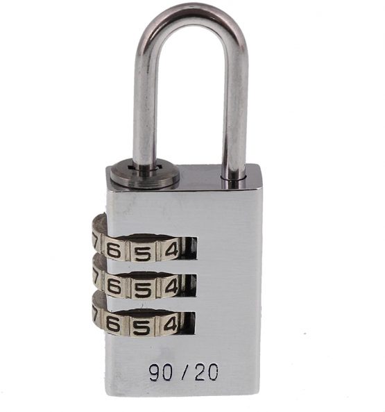 Burg-Wächter Combi 90 20 Chromo SB Combination Padlock, Silver - Image 2